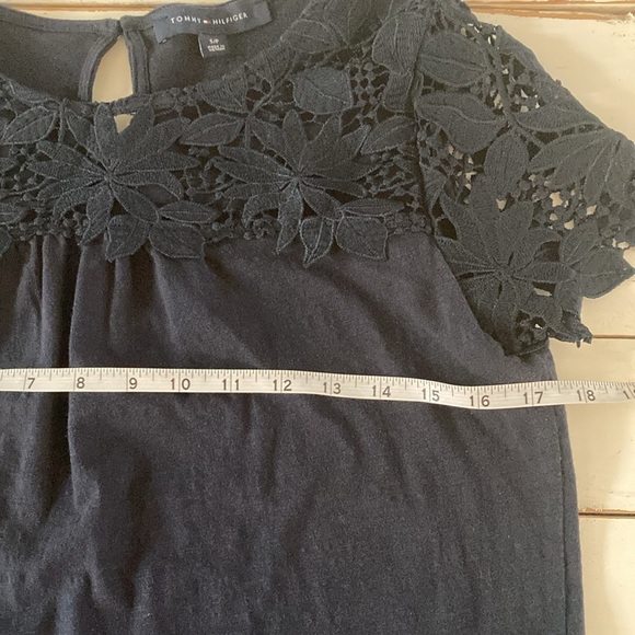 Tommy Hilfiger Navy Blue Cotton Top, Small - Picture 4 of 6